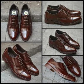 507-1 Brogue Shoe - Dark Burgundy