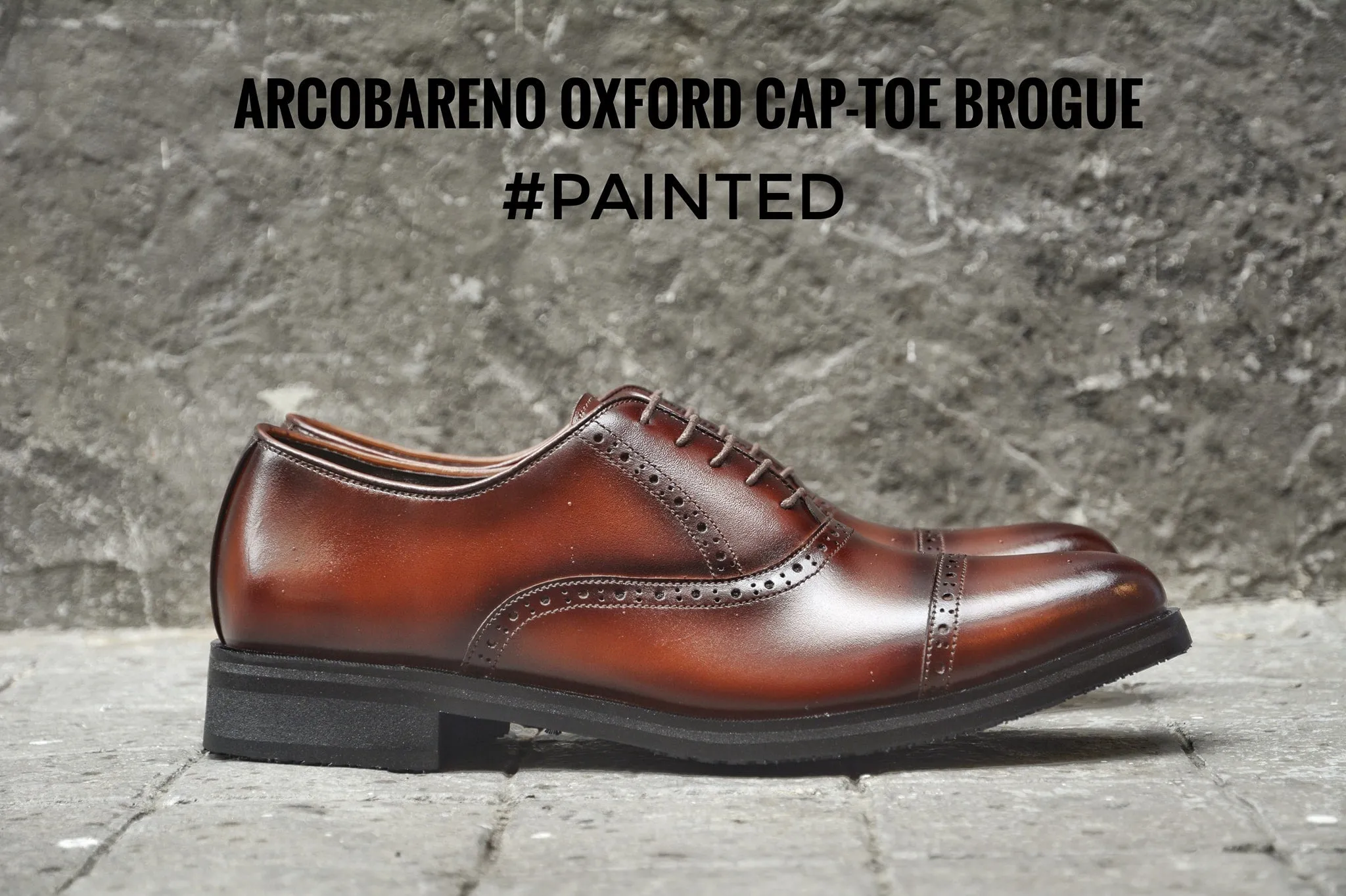 507-1 Burgundy Painted Brogue Shoe.