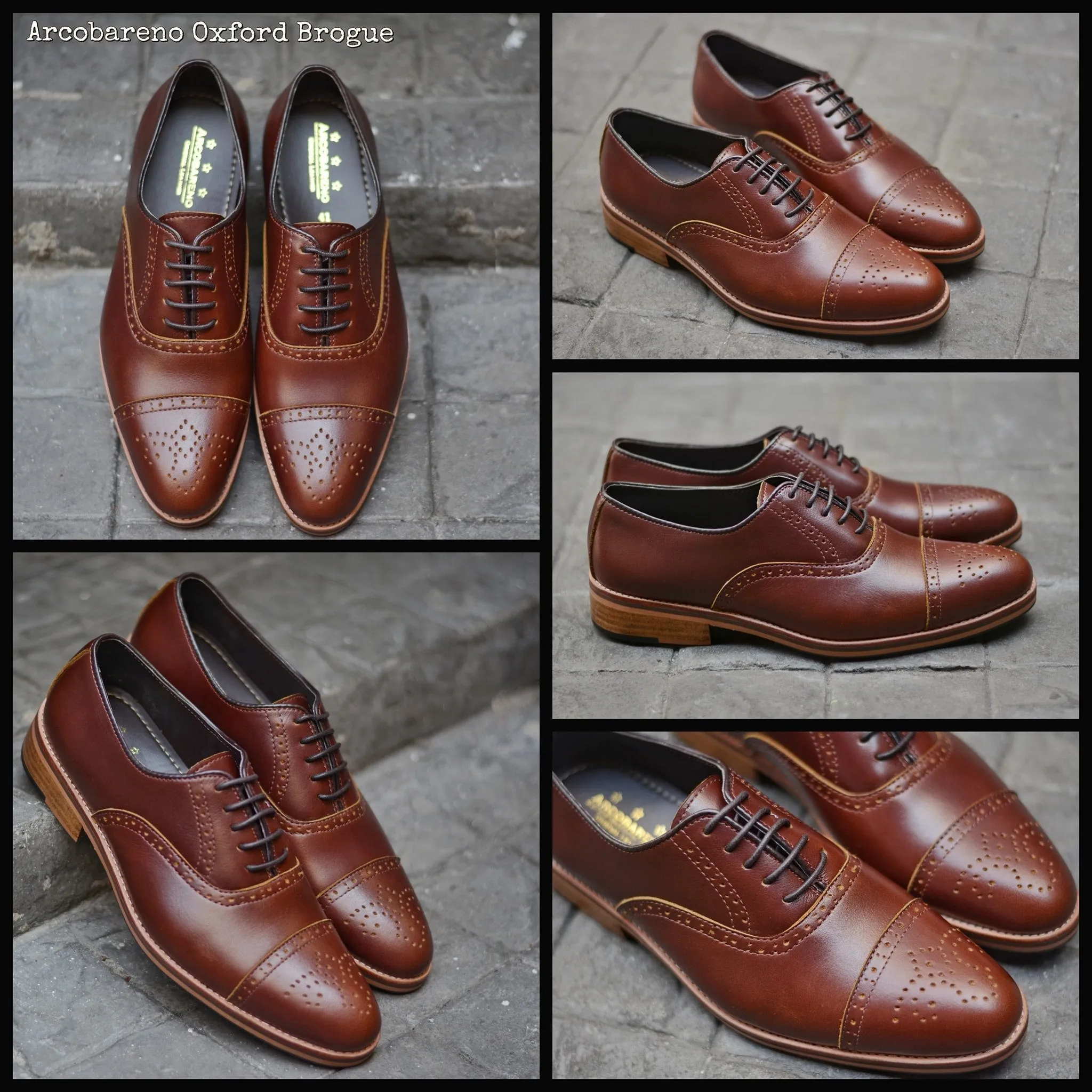 507 Brogue Shoe Lotus Caramel Wooden Sole