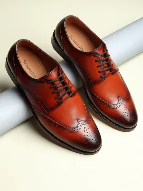 Adam Brogue Leather Shoes - Clearance