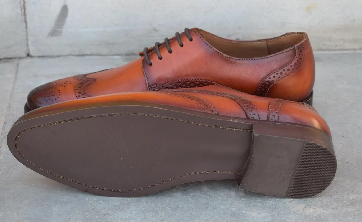 Adam Brogue Leather Shoes - Clearance