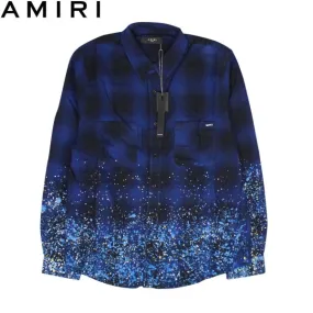 AMIRI  |Other Plaid Patterns Unisex Street Style Long Sleeves Cotton