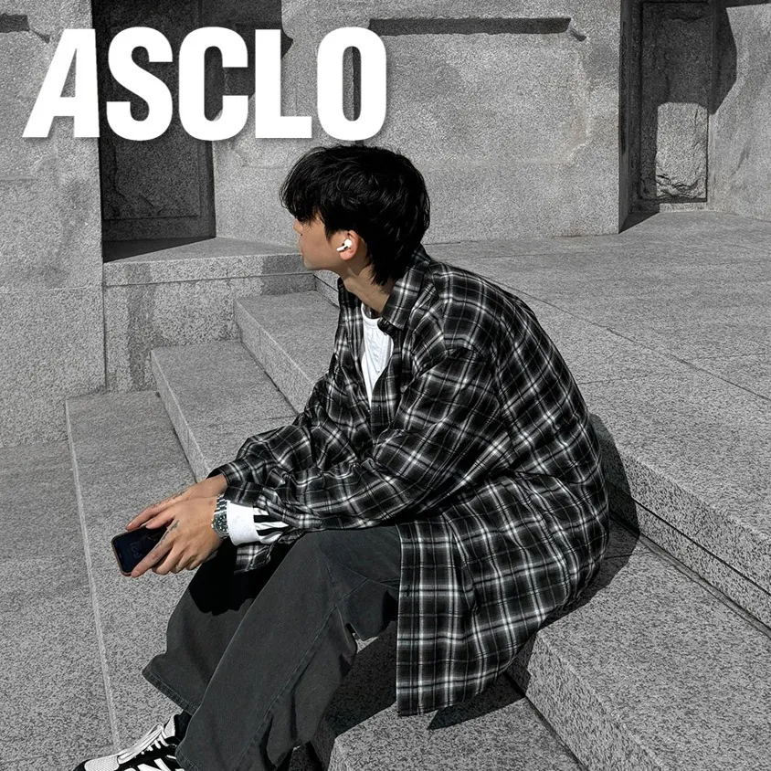 ASCLO  |Other Plaid Patterns Unisex Street Style Long Sleeves Cotton