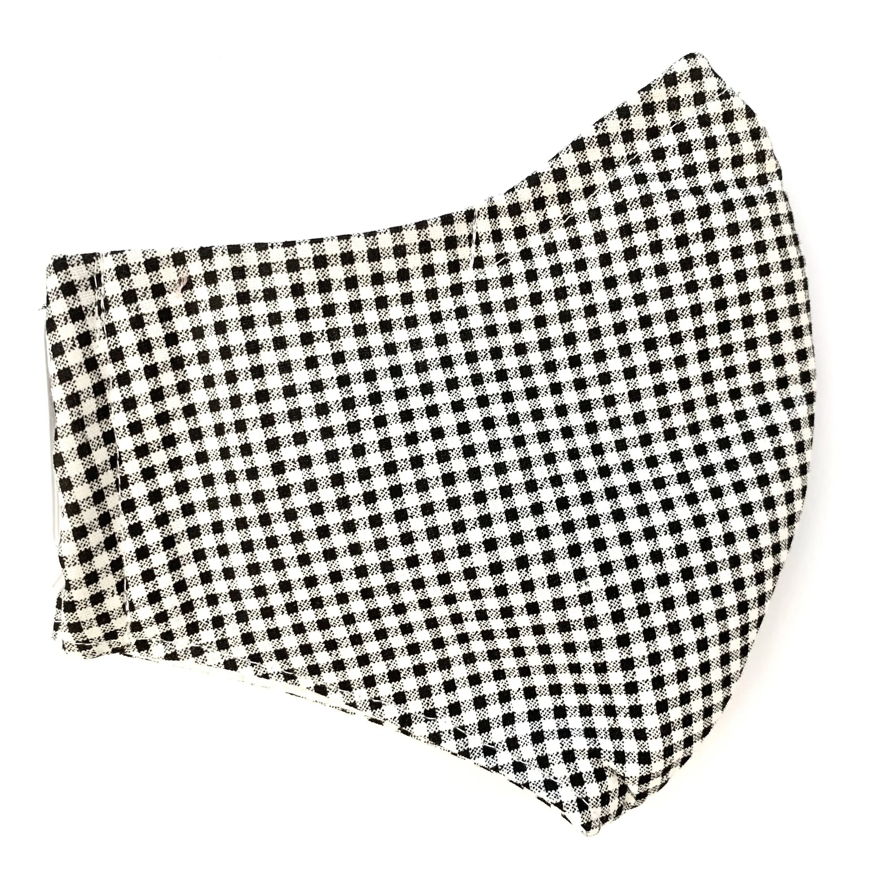 Atrium - Black & White Plaid Children's Mask