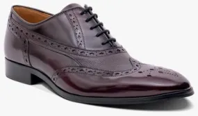 Bark Bampton Oxford Brogue - Burgundy Hi-Shine / Burgundy Grain