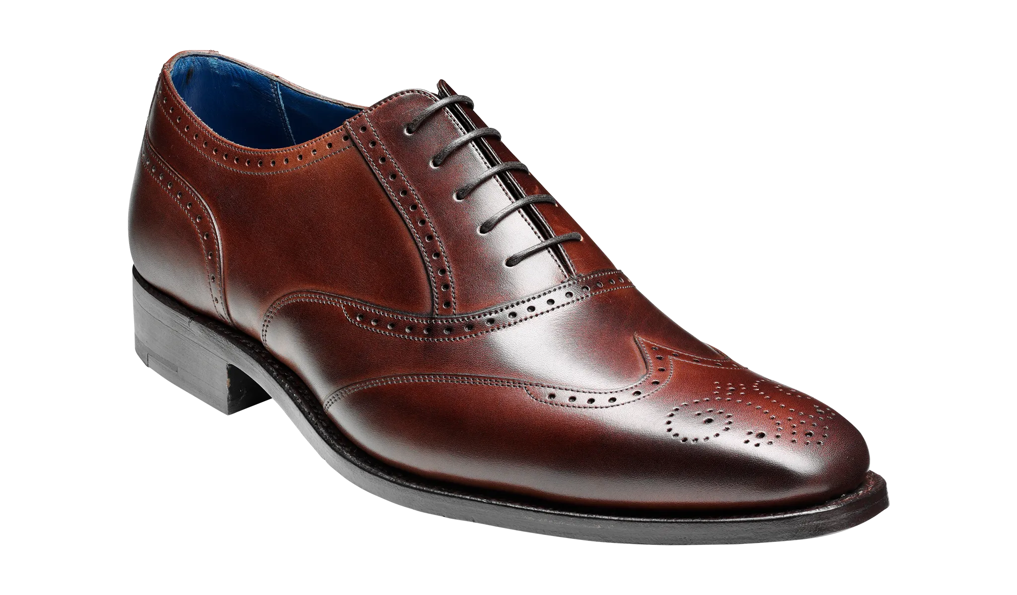 Barker Oxford Brogue Shoes – Dark Brown Calf