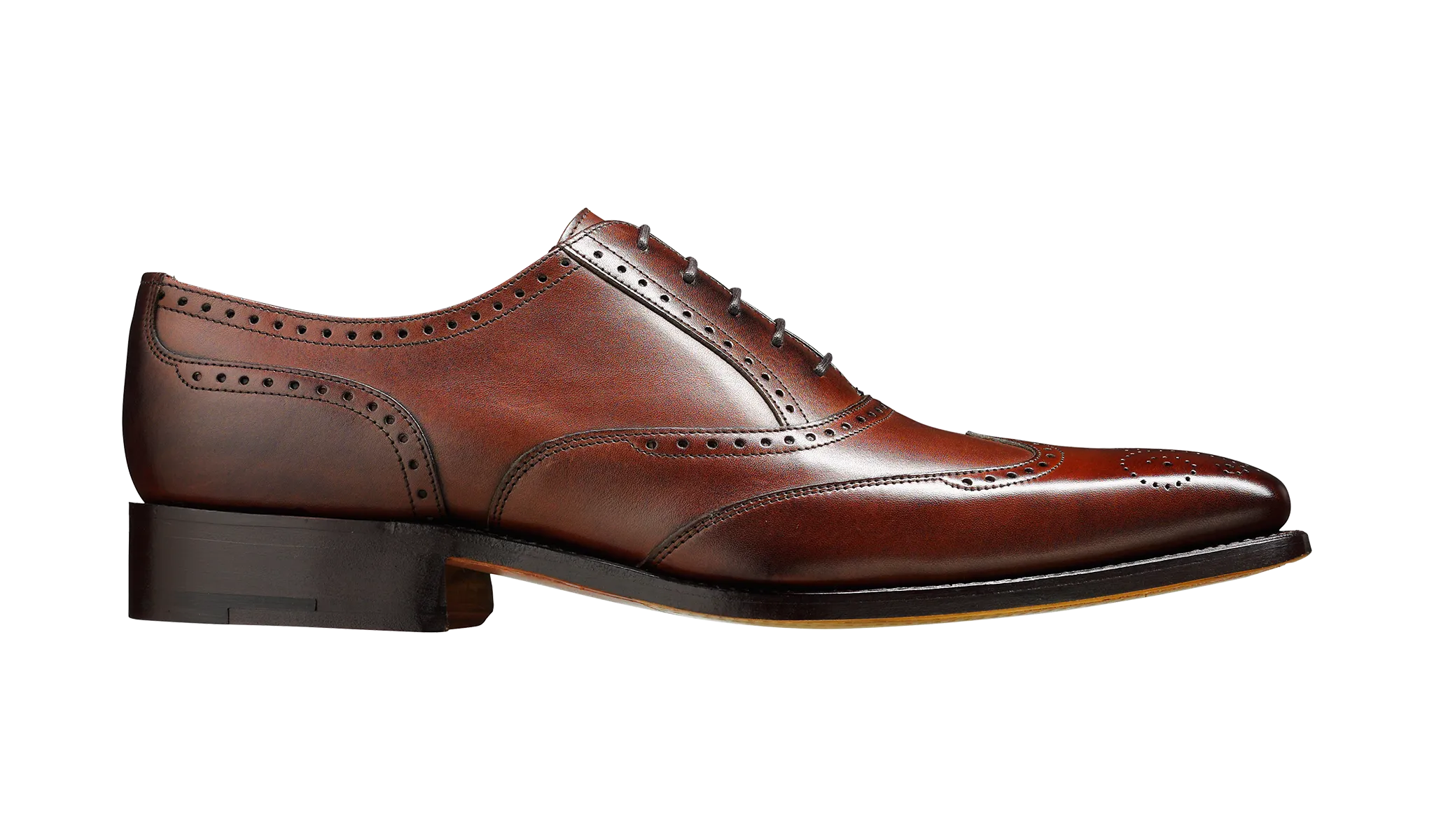 Barker Oxford Brogue Shoes – Dark Brown Calf