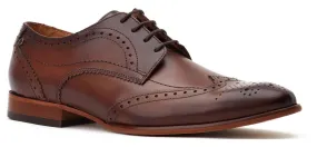 Base London Barbera Men's Leather Lace Up Brogue Shoe