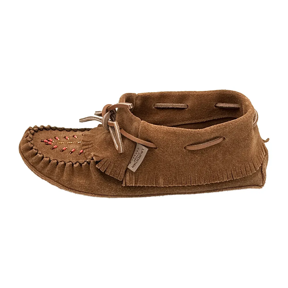 Beaded Suede Leather Fringe Moccasins for Women