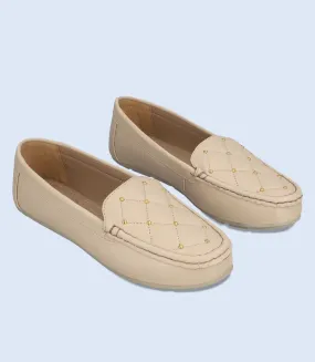 Beige Women's Comfort Moccasins - BW8601