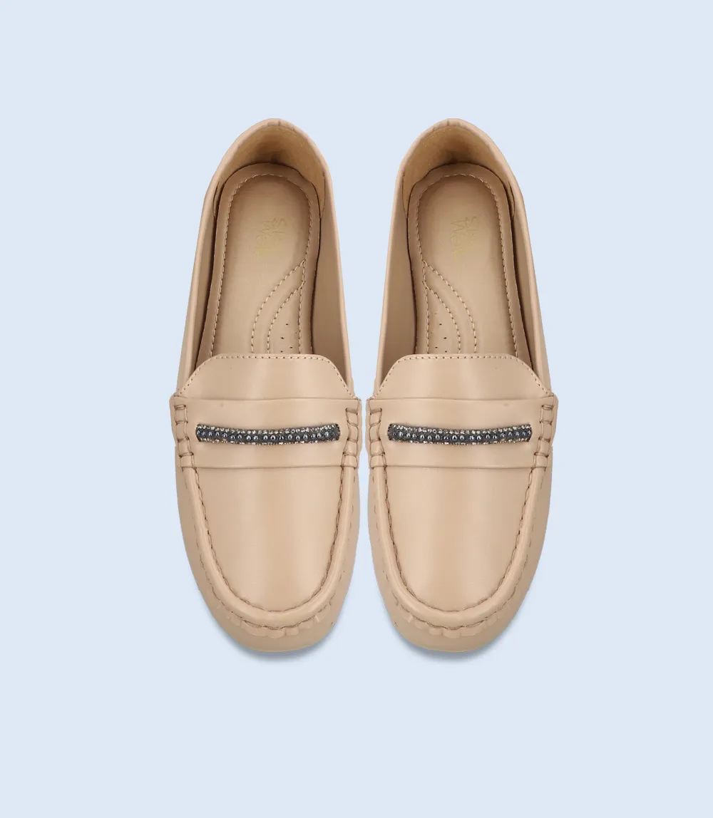 Beige Women's Comfort Moccasins- SKU BW8599