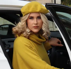 Beret Cashmere Merino Mustard