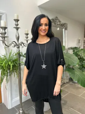 Black Batwing Layered Tunic Gabby