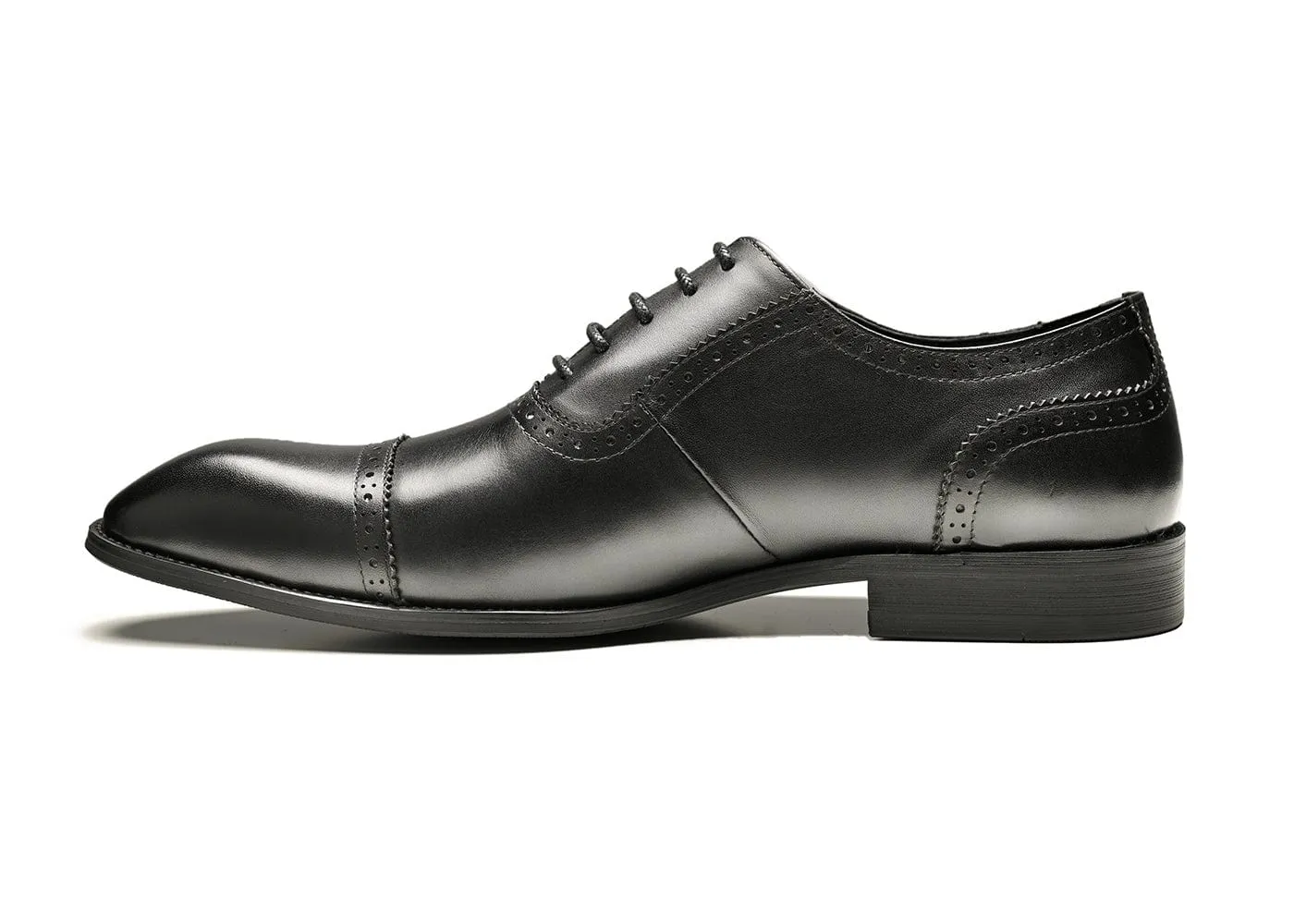 Black Cap Toe Oxfords - ALEX