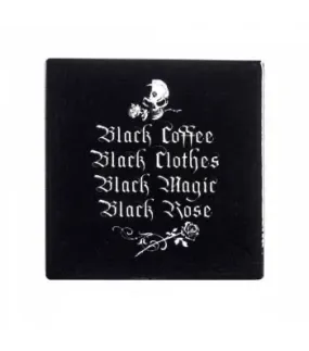 Black Coffee, Black Clothing Coaster - Stylish and Practical