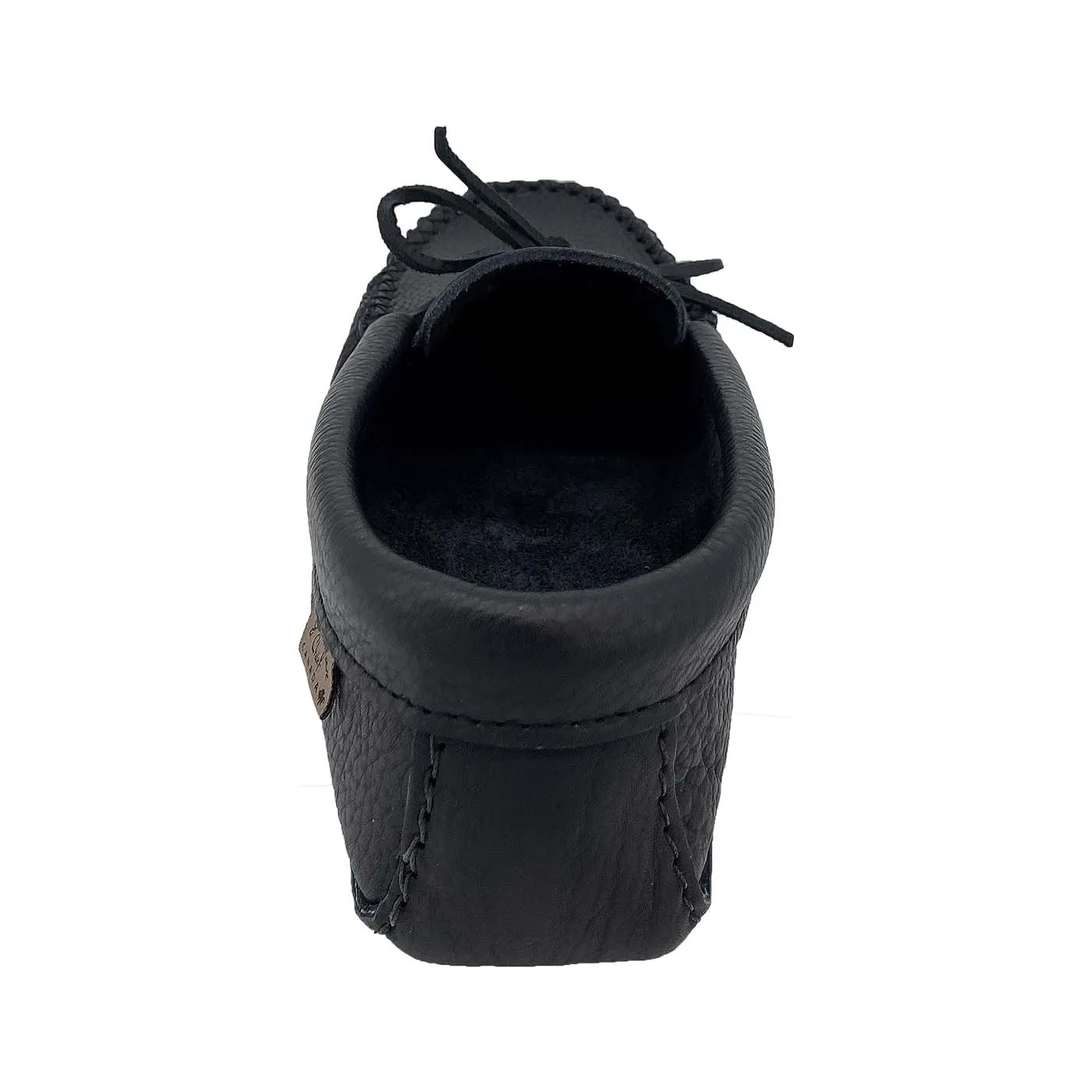 Black Leather Moccasins for Men with Soft Soles