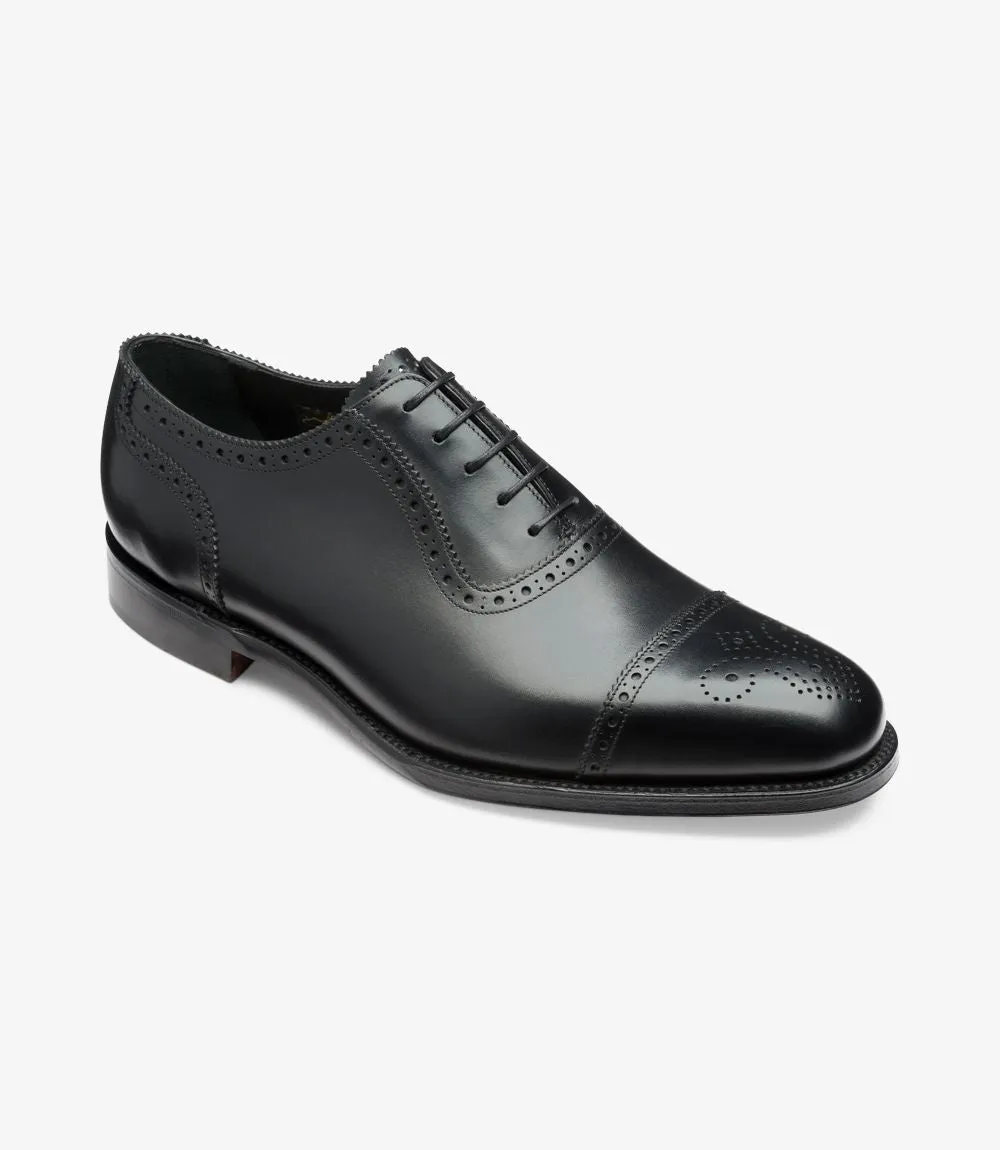 Black Loake Strand - Premium Semi-Brogue Shoes for Men