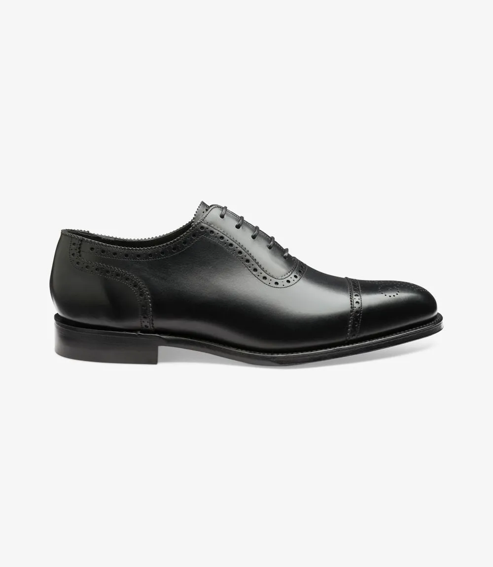 Black Loake Strand - Premium Semi-Brogue Shoes for Men