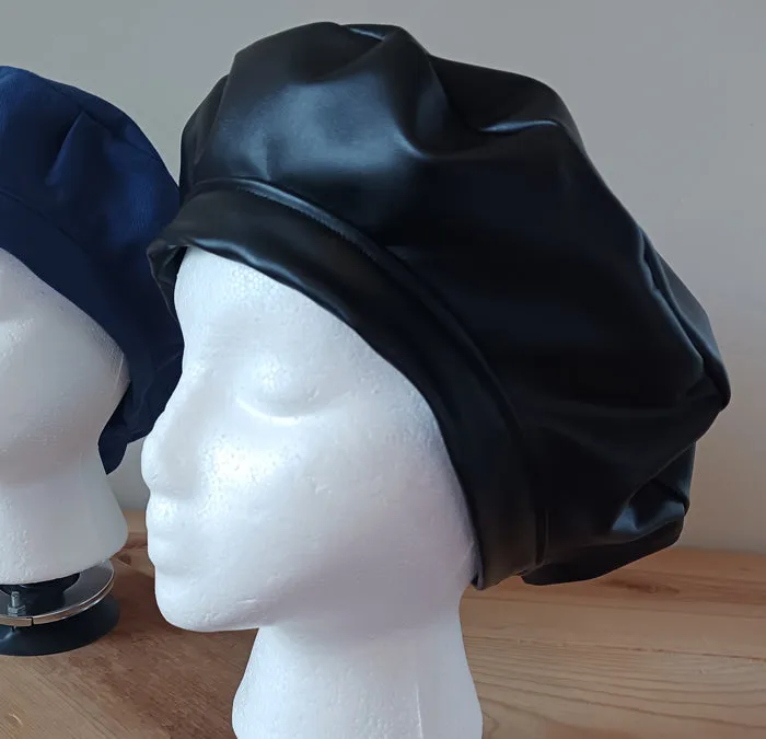 Black Vinyl Beret, Cap