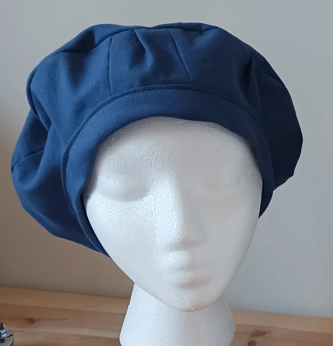 Blue Cotton Beret, Cap