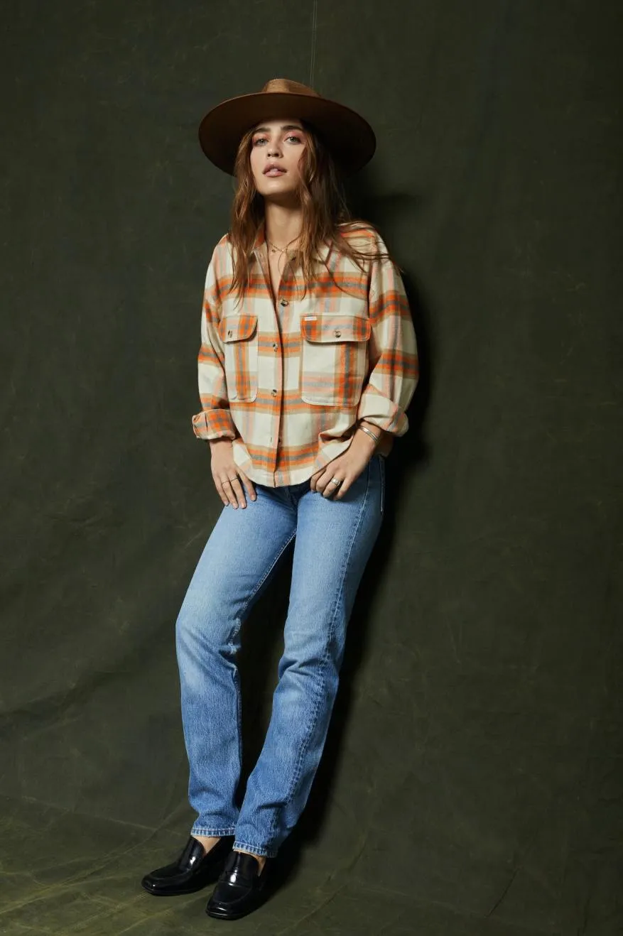 Bowery Women's Long Sleeve Flannel Shirt - Whitecap