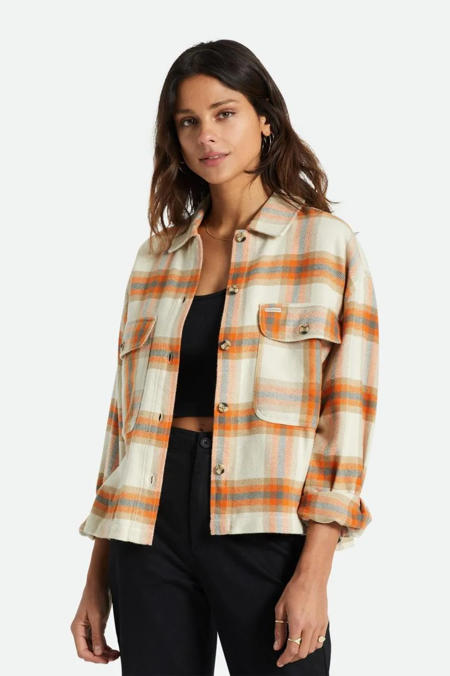 Bowery Women's Long Sleeve Flannel Shirt - Whitecap