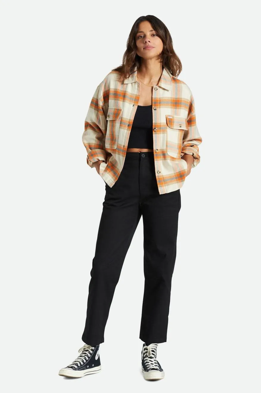 Bowery Women's Long Sleeve Flannel Shirt - Whitecap