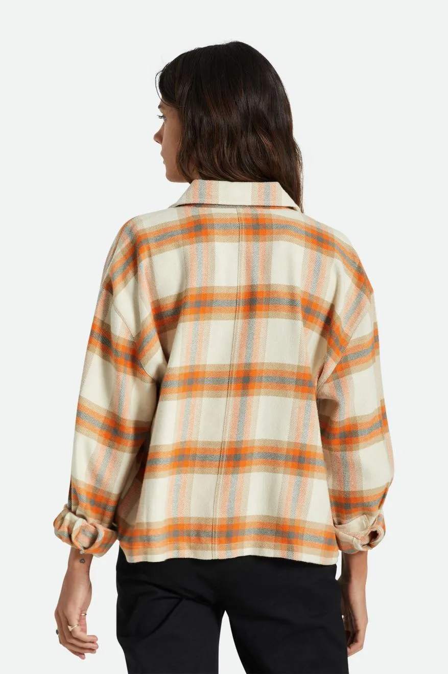 Bowery Women's Long Sleeve Flannel Shirt - Whitecap