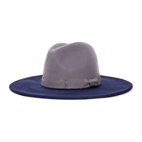 Brixton Fedora Navy Grey