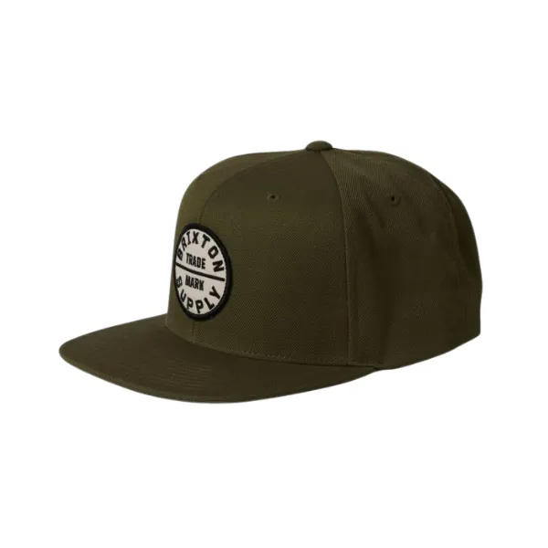 Brixton Oath III Snapback - OIive Surplus/Whitecap for sale