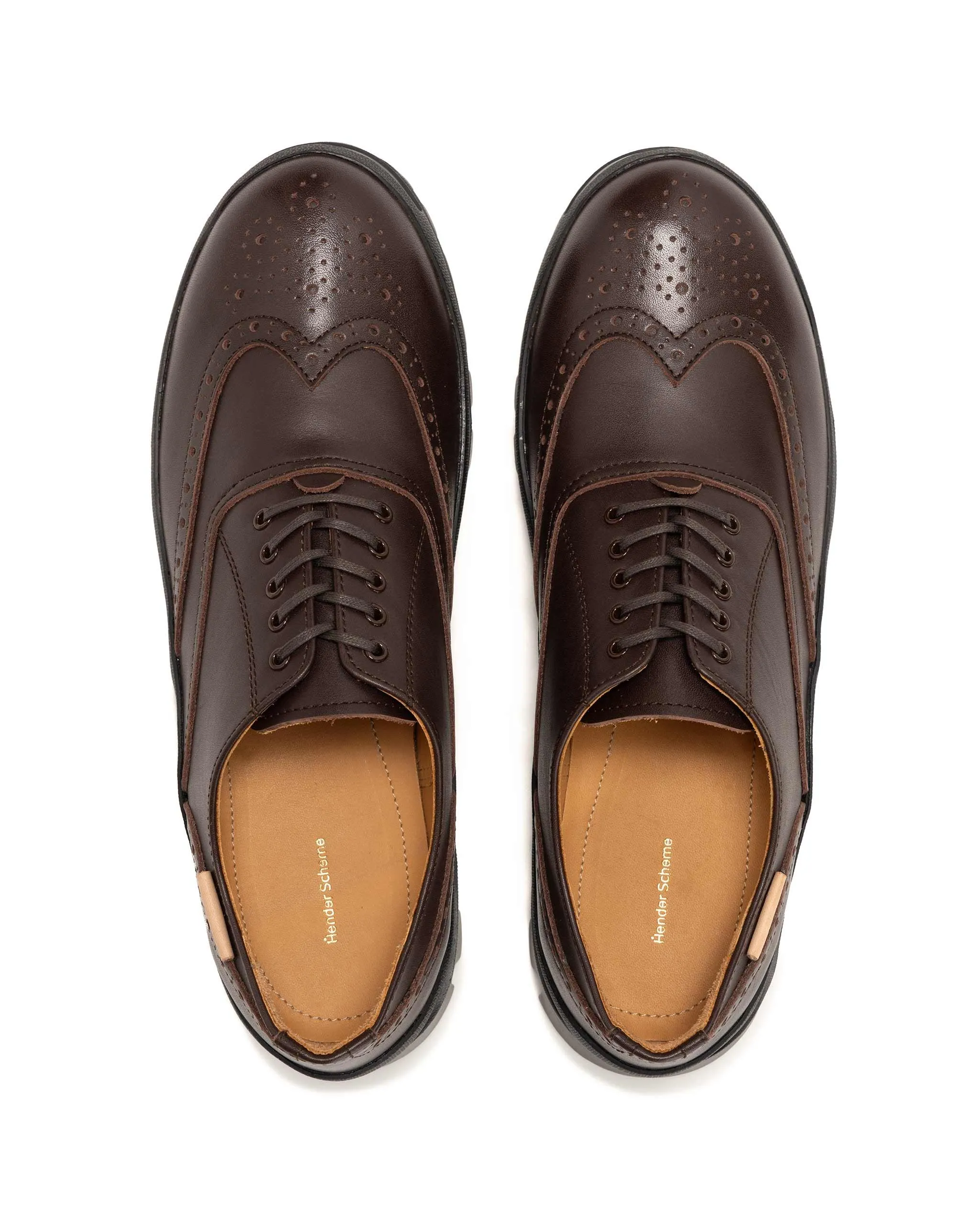 Brogue Balmoral Shoes #2146 - Dark Brown