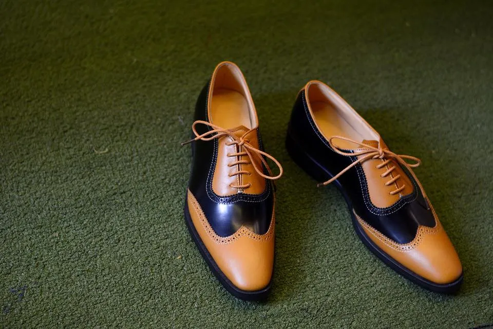 Brogue Shoes Oxford Cap-Toe