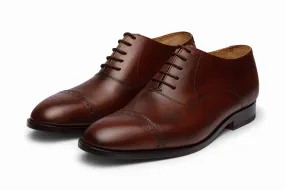 Brown Quarter Brogue Oxford Shoes