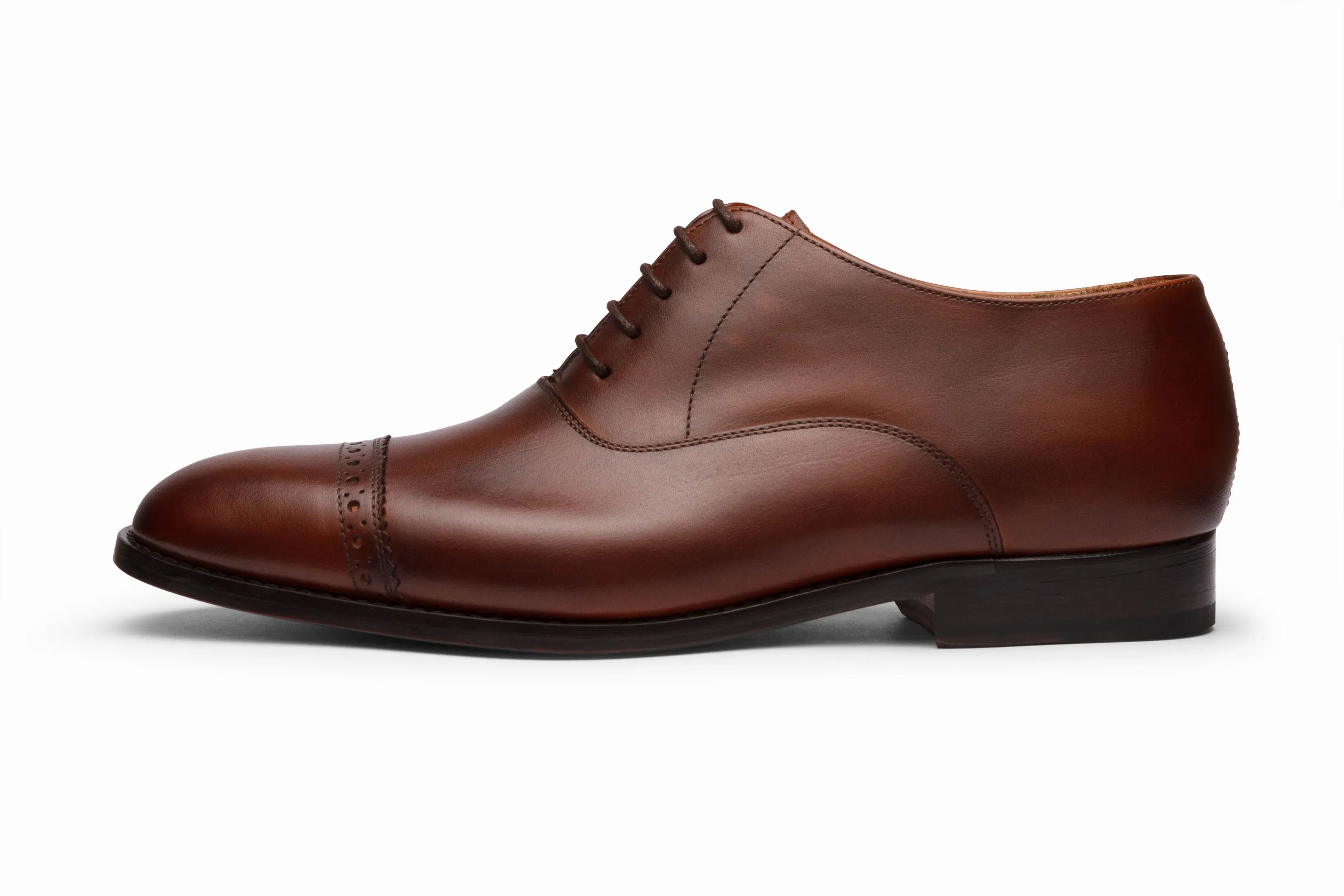 Brown Quarter Brogue Oxford Shoes