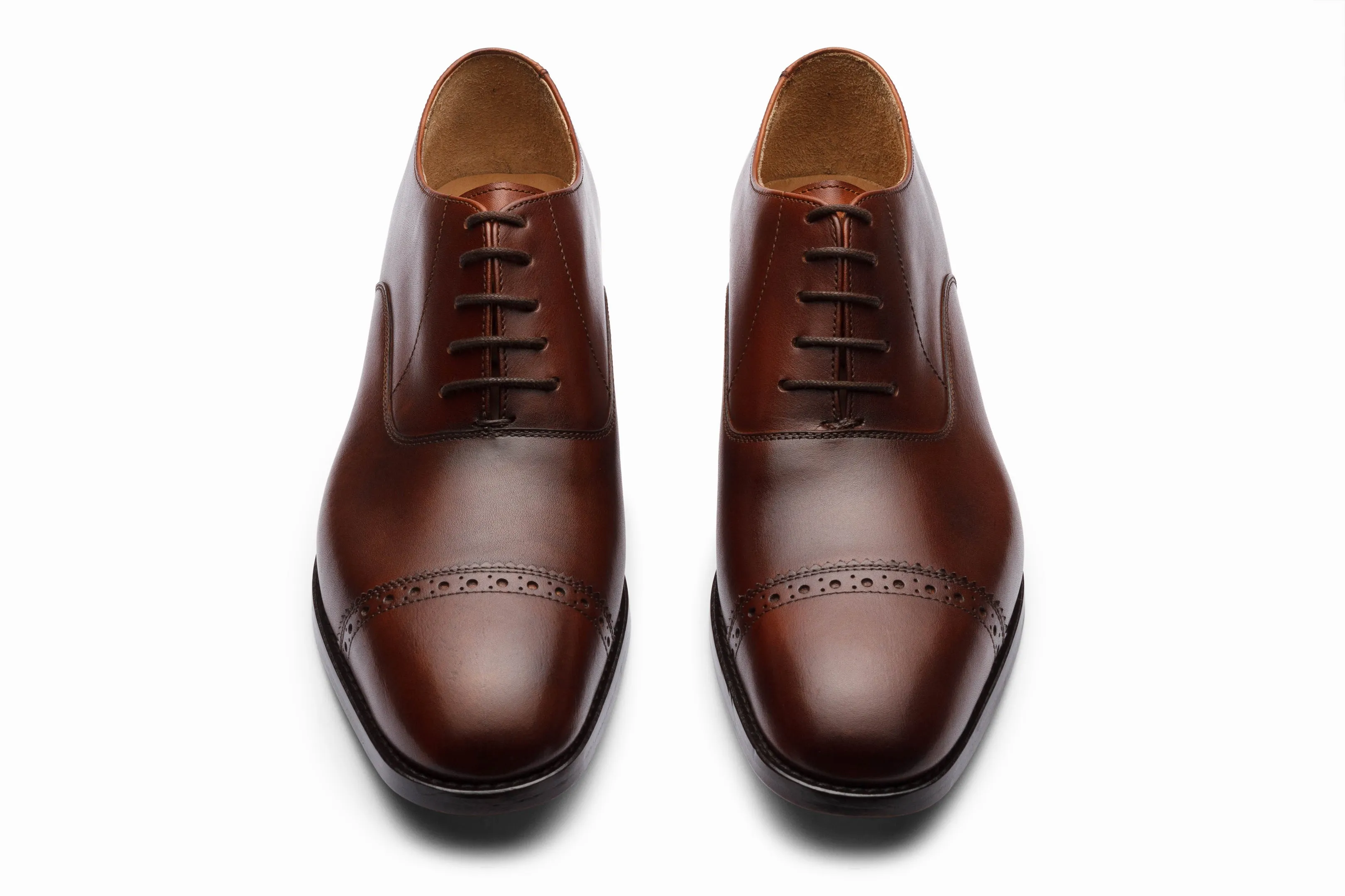 Brown Quarter Brogue Oxford Shoes