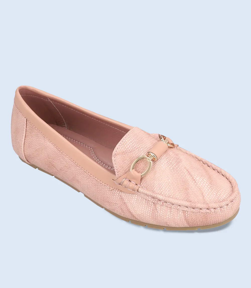 BW8461-TEA PINK-Comfort Women Moccasins