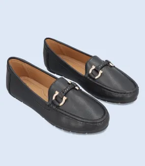 BW8465 Women Comfort Moccasins, Black