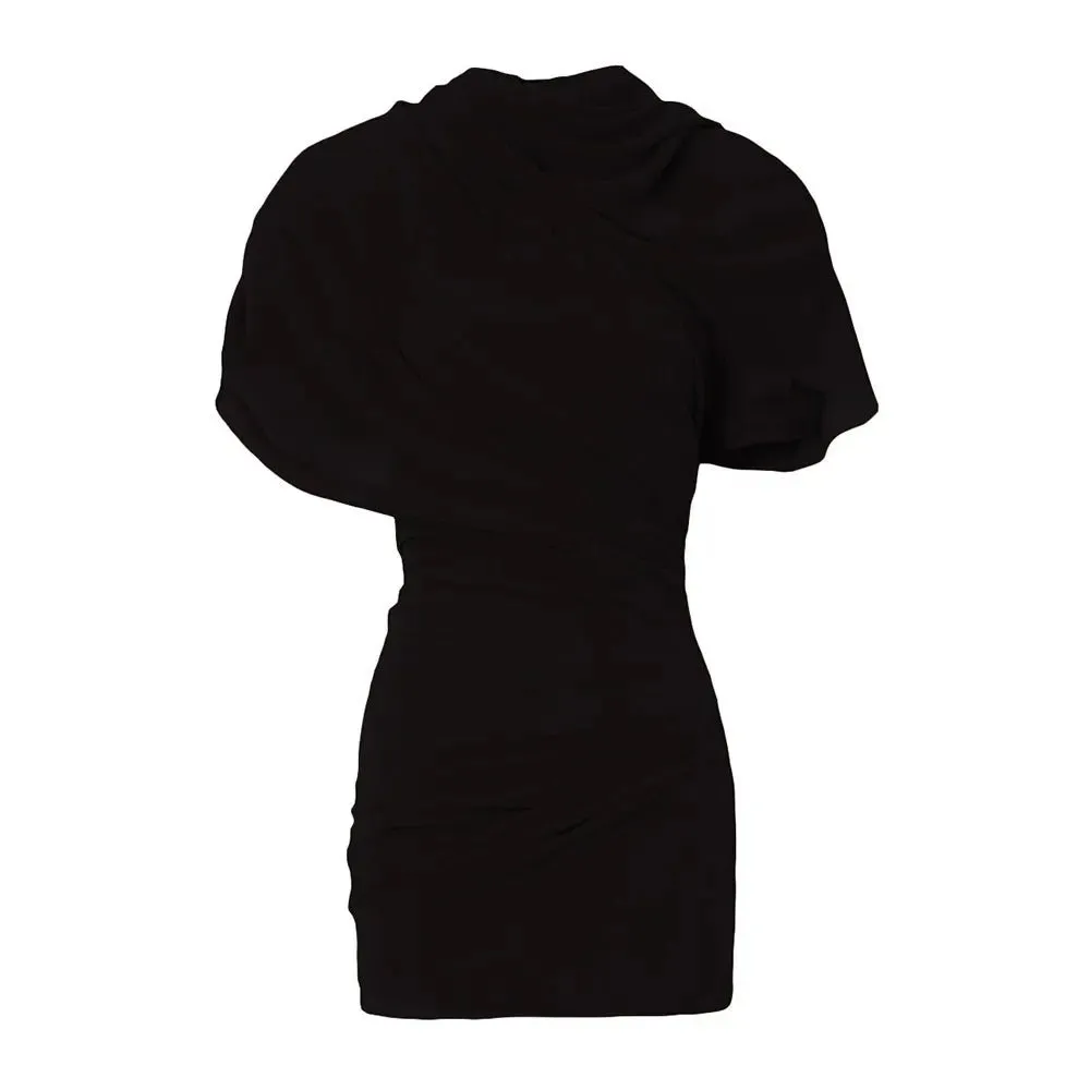 Castagna Mini Dress with Large Shoulder Accents