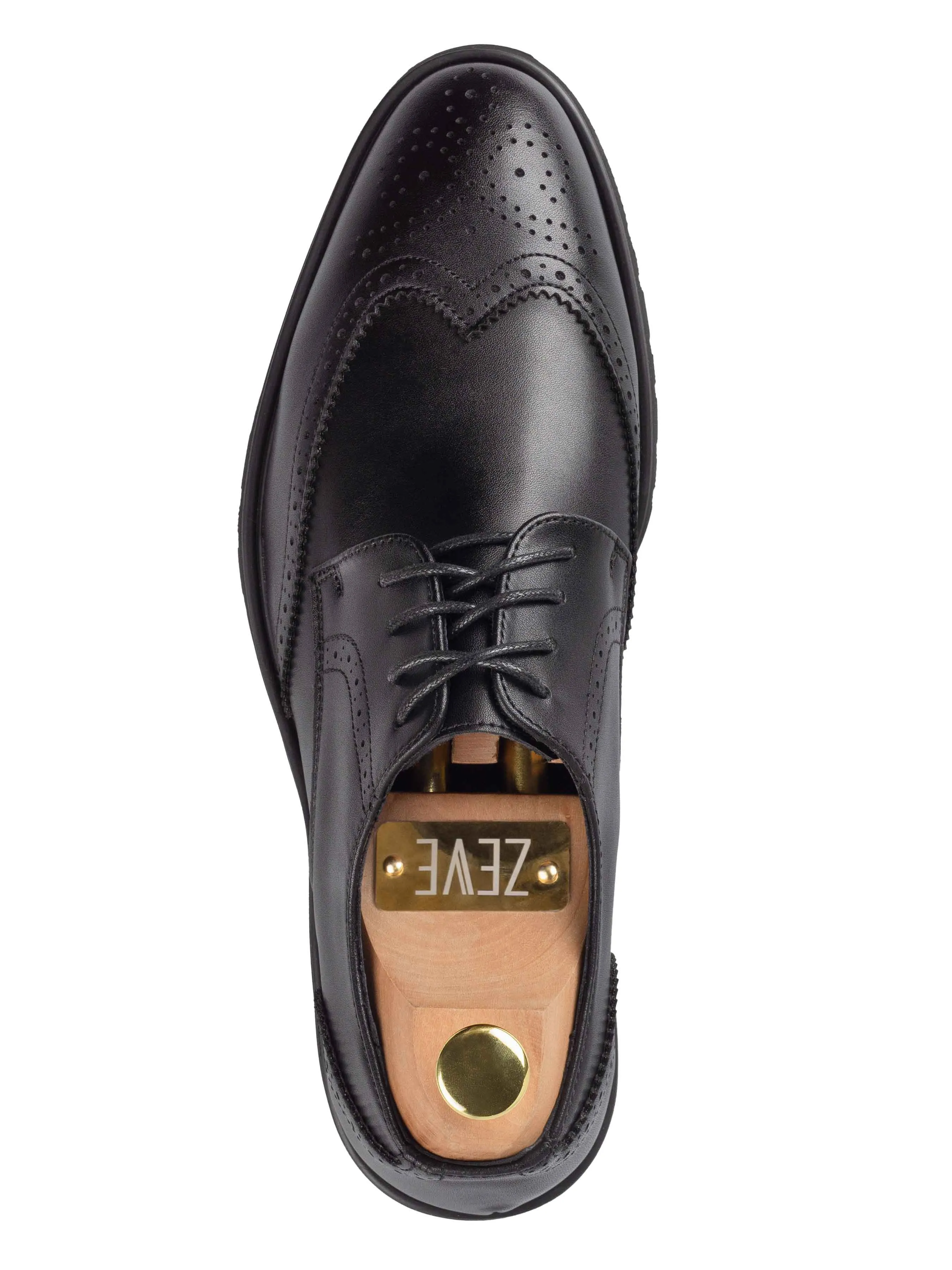 Chad Brogue Wingtip Black Shoes