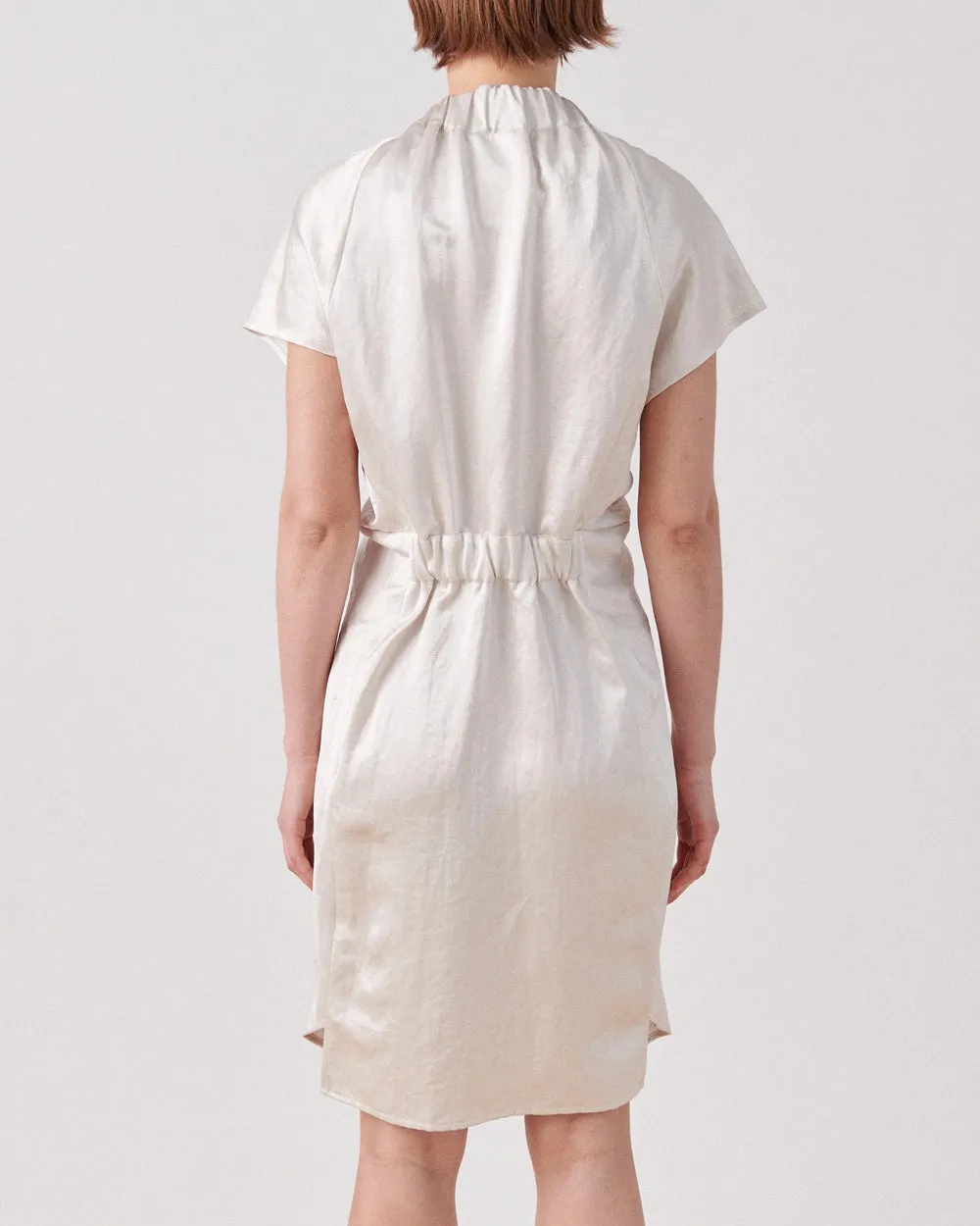 Chalk Doppio Ruched Stella Dress