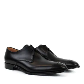 Cheaney Black Brogue Derby Shoes