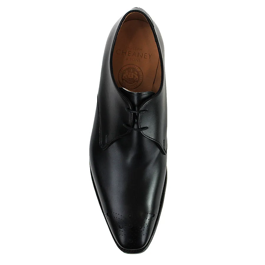 Cheaney Black Brogue Derby Shoes