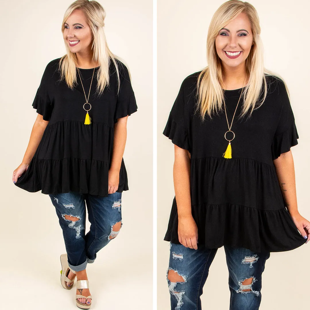 Coffee Date Tunic, Black