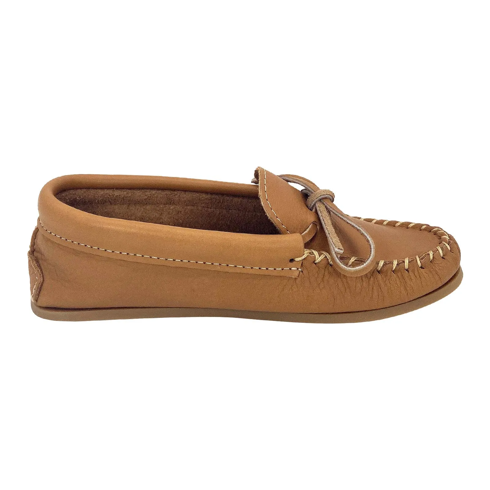 Crepe Sole Moose Hide Leather Moccasins for Women