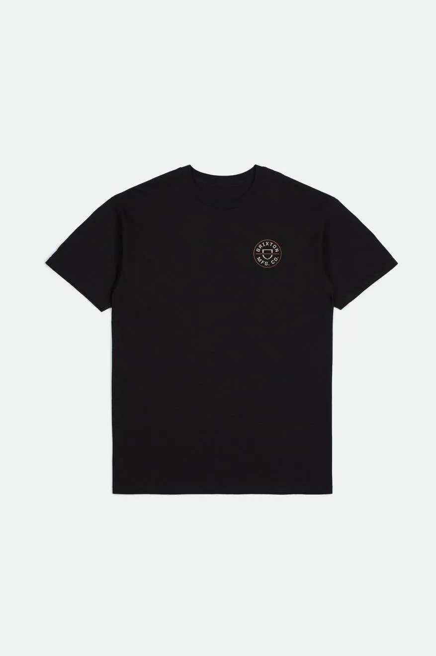 Crest II S/S Standard T-Shirt, Black Whitecap Dusty Cedar - Google SEO friendly