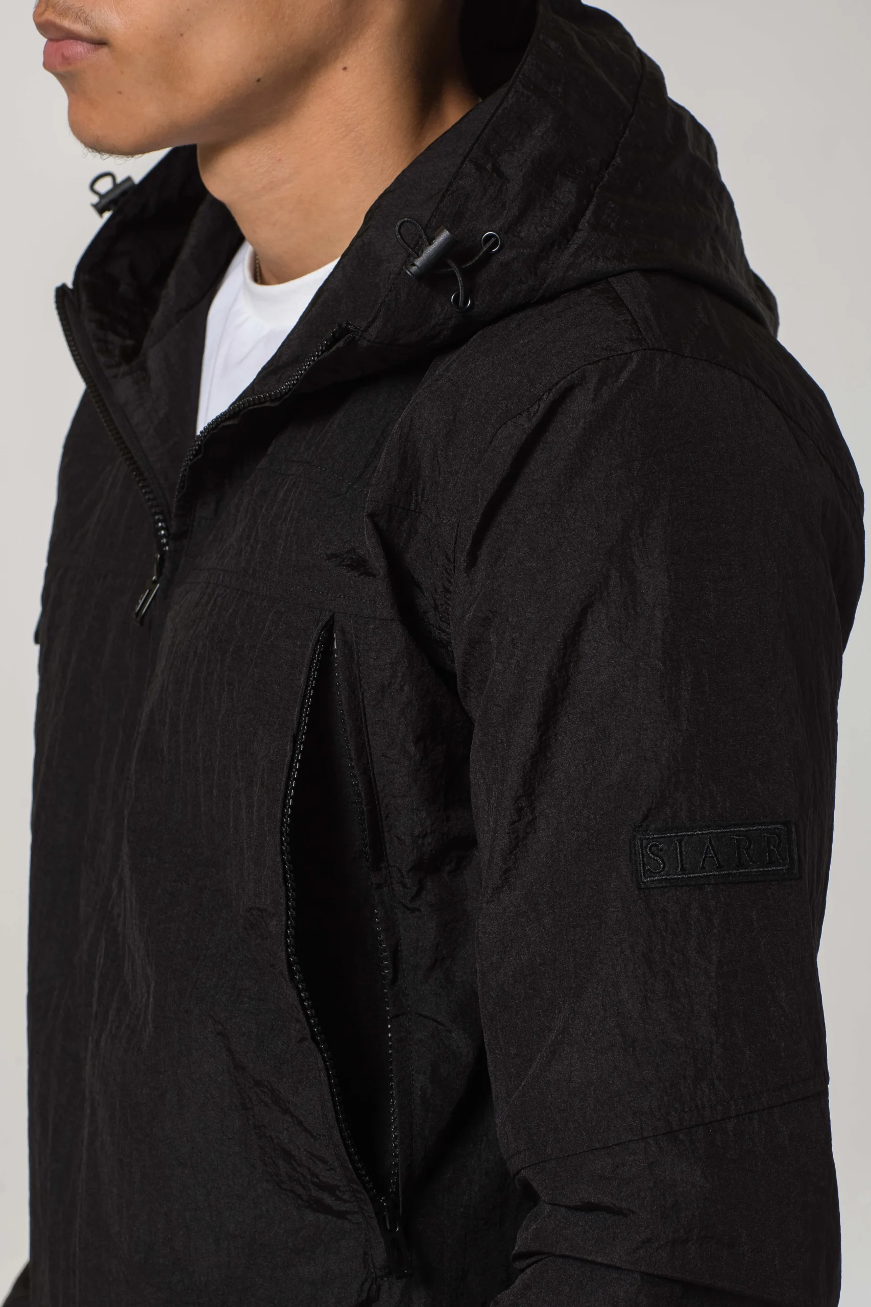 Crinkle Windbreaker - Black - SIARR