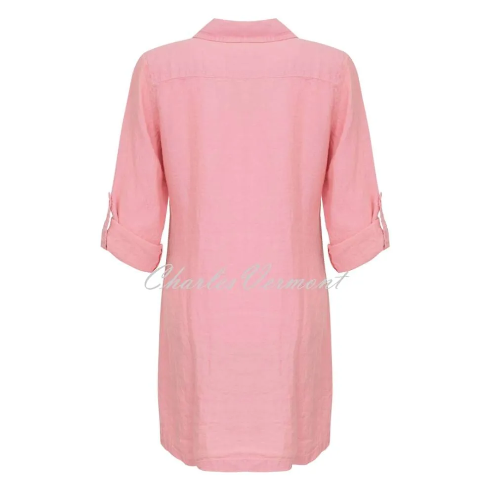 Dolcezza Longline Blouse - Style 23163 (Pink)