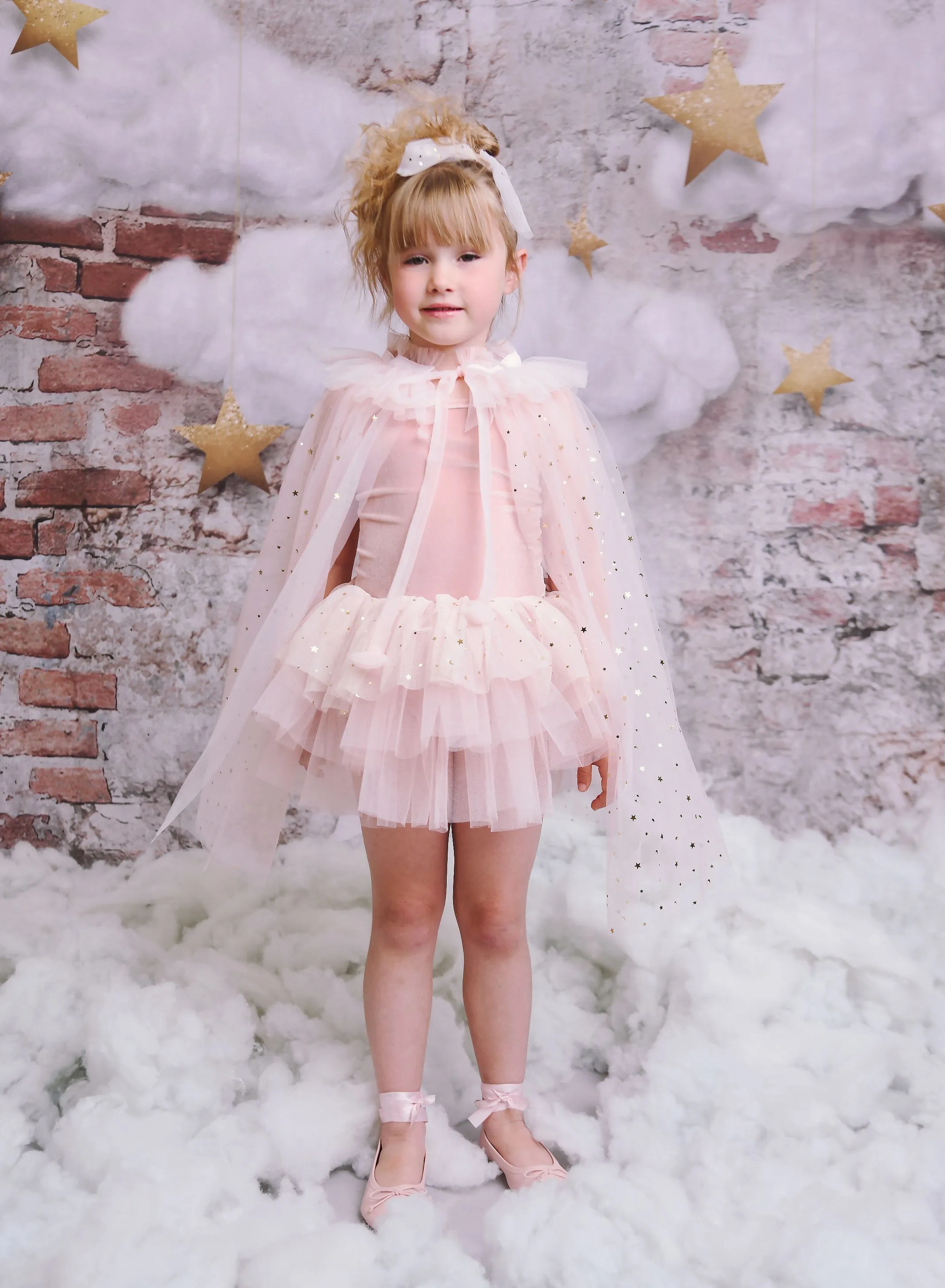 DOLLY STARS & MOON   TULLE CAPE ballet pink