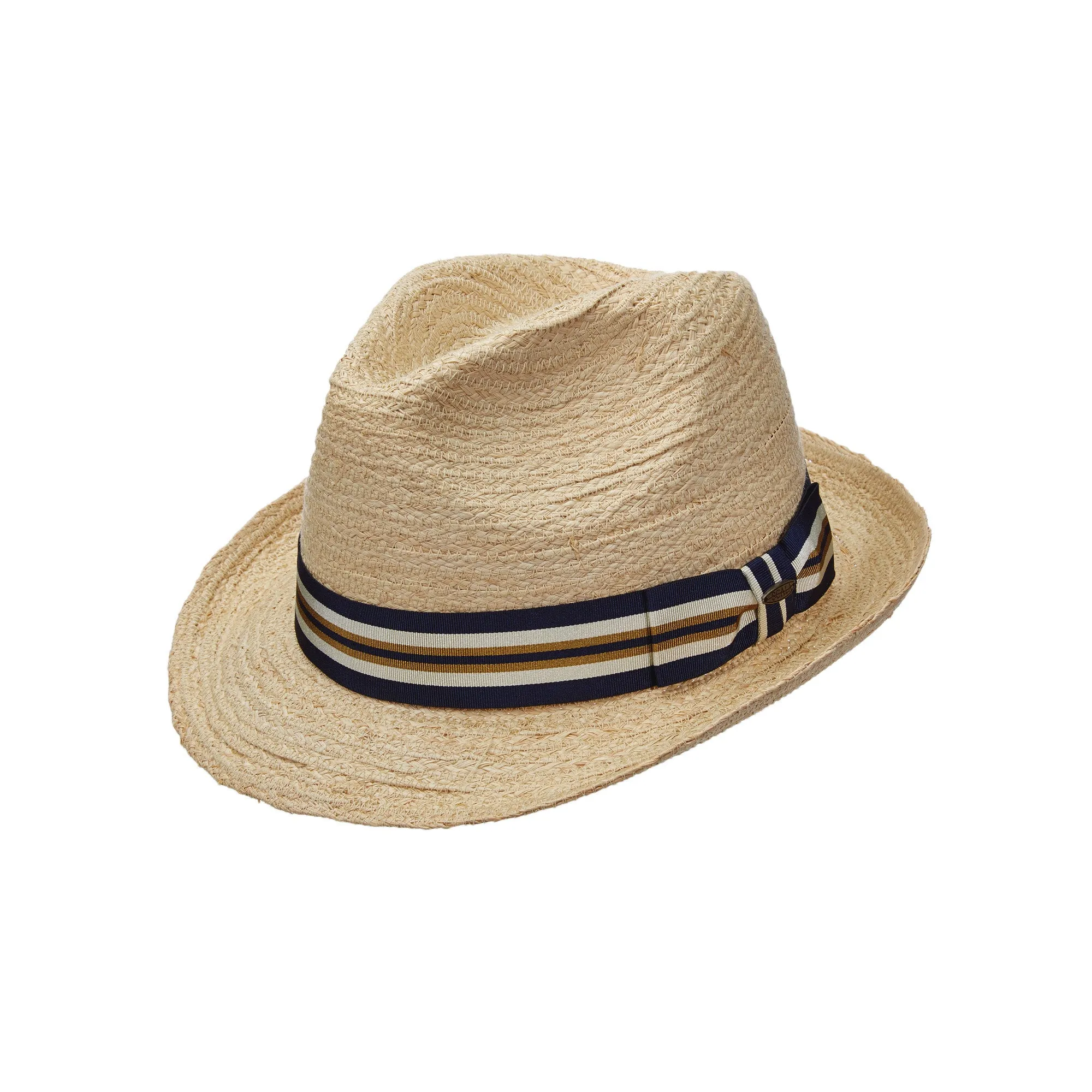 Dorfman Pacific Raffia Fedora Hat for Men and Women - Fine Braid Style