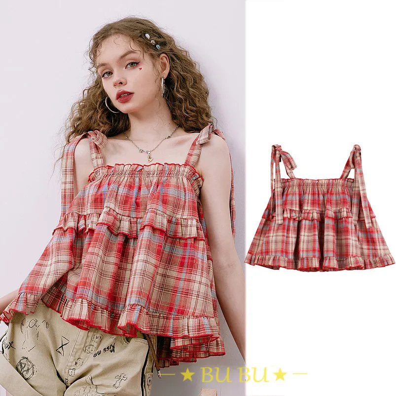 ELF SACK  |Short Other Plaid Patterns Casual Style Blended Fabrics